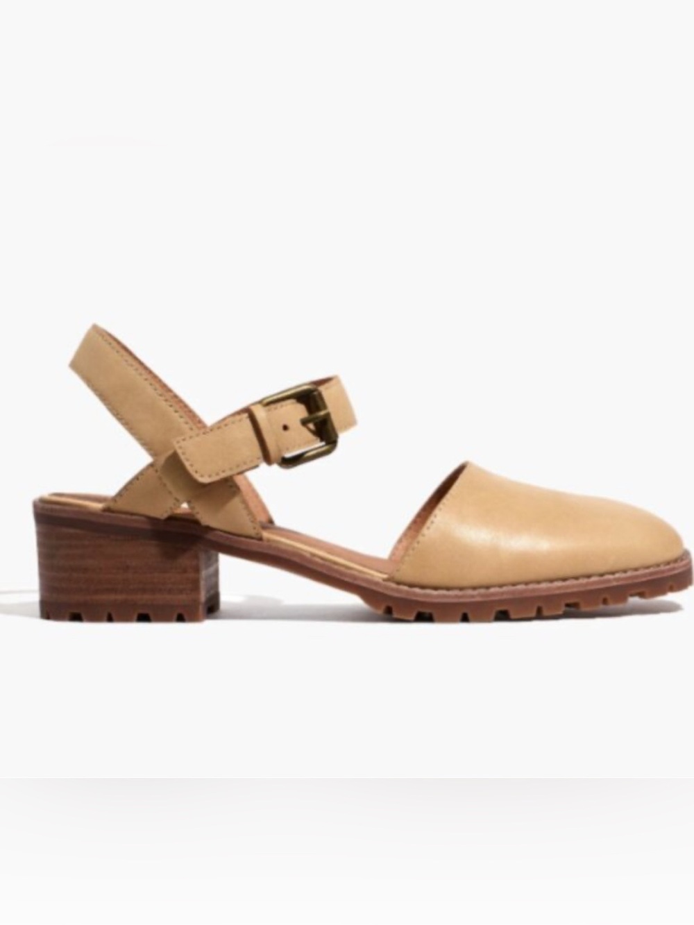 NWOT Madewell The Claudie Lugsole Mary Jane Earthen Sand, size 6.5